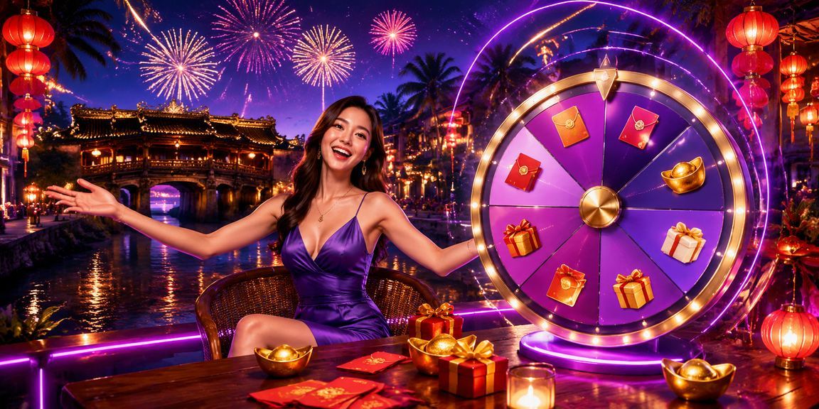 Bàn roulette trang trí phong cách Hội An với cà phê Việt Nam bên cạnh, không khí giải trí thư giãn